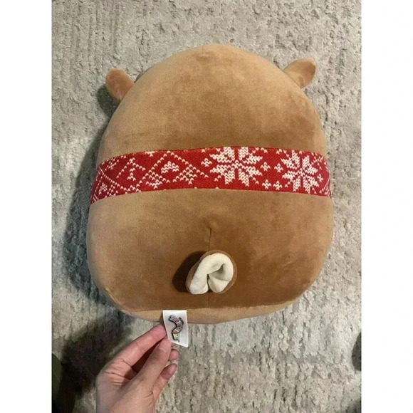 Squishmallow 12” Dawn Fawn Deer Plush Scarf Reindeer Christmas Edition Stuffed‎ - Picture 2 of 6